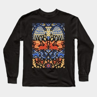 Boho European Folk Art Animal Pattern Long Sleeve T-Shirt